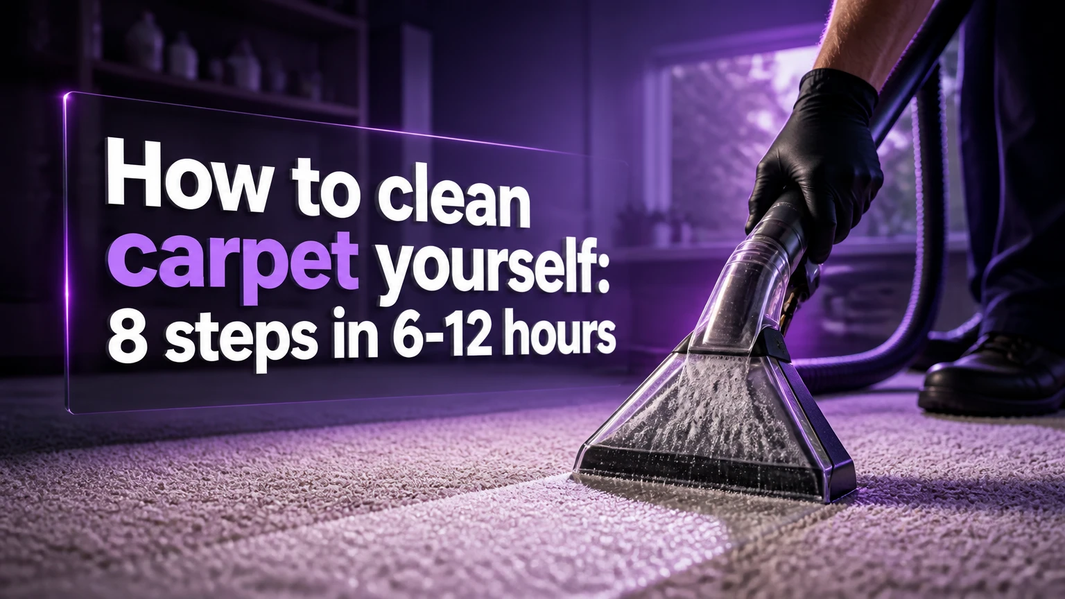 How to clean carpet yourself: 8 steps in 6-12 hours