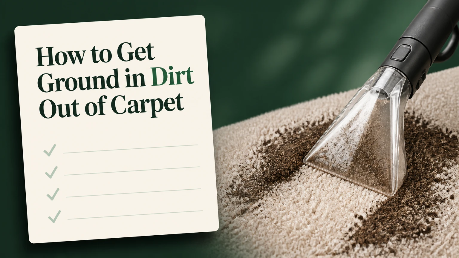 How to Get Ground in Dirt Out of Carpet