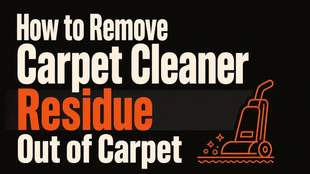 How to Remove Carpet Cleaner Residue Out of Carpet